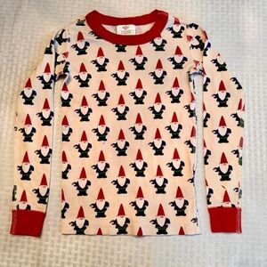 Hanna Andersson Gnome Organic Cotton Pajama Top Size 6‎ Red White